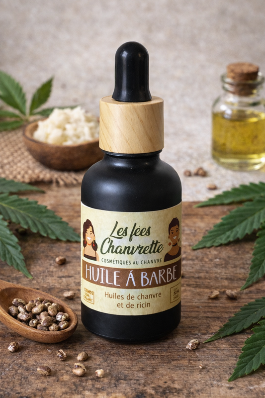Huile à Barbe au Chanvre Bio