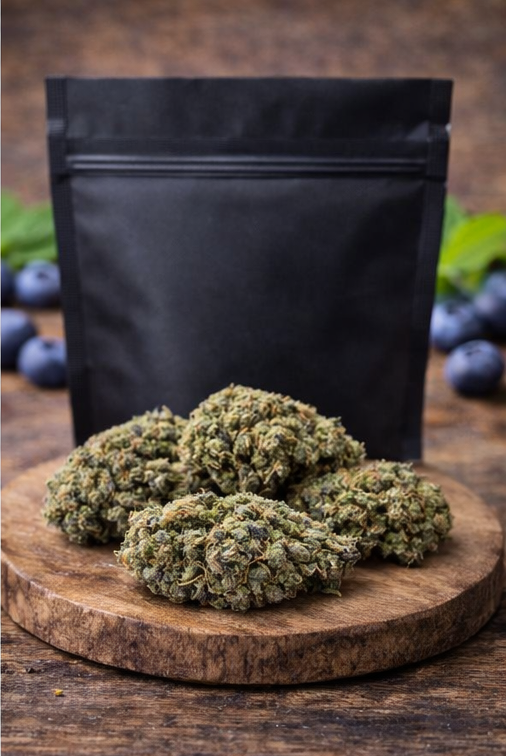 Fleurs de CBD Blueberry – Hydroponie (Medium Bud)
